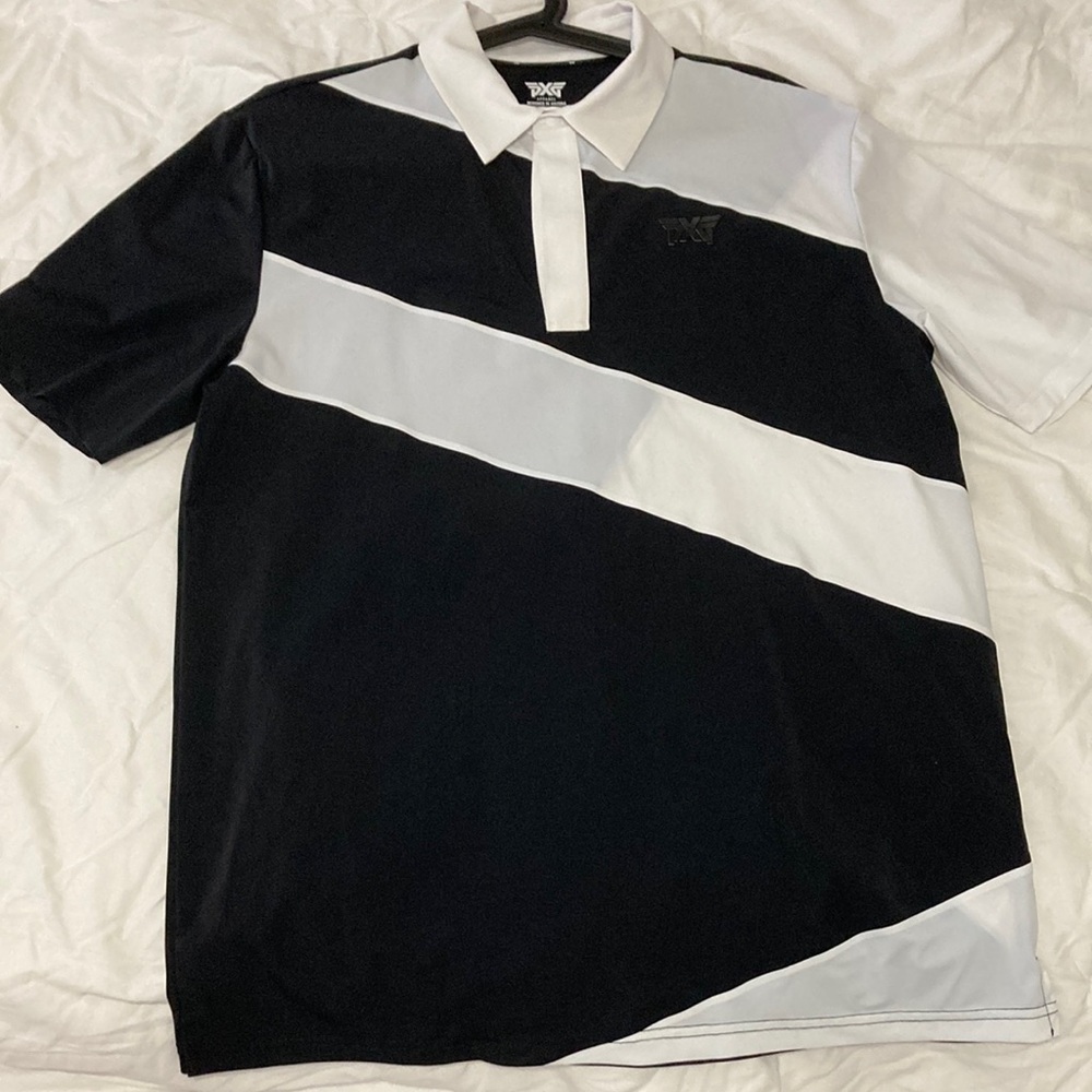 PXG Men’s Diagonal Stripe Polo Medium Golf